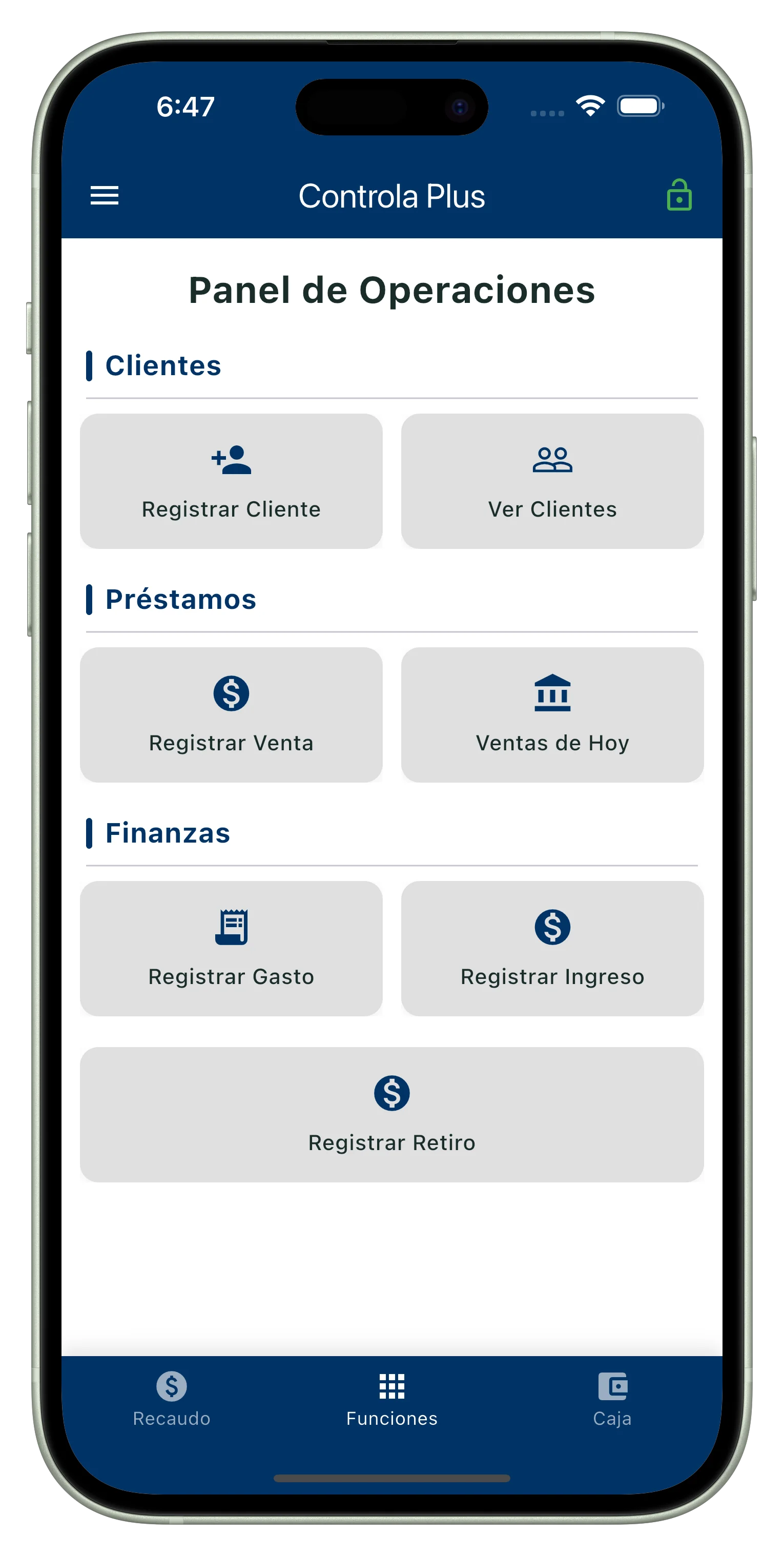 Panel de Operaciones